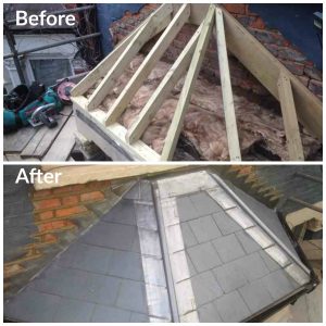 Roof 3 Before and After - Chesterfield Roof Repair